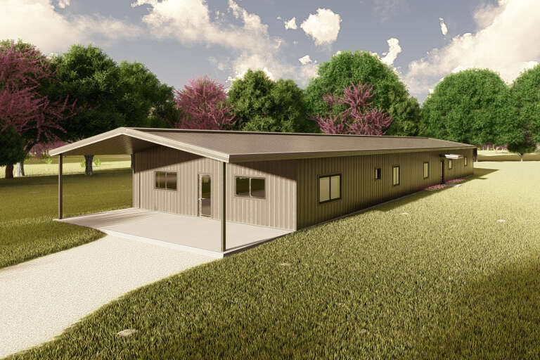 House Plan House Plan #34311 Angled Front Elevation