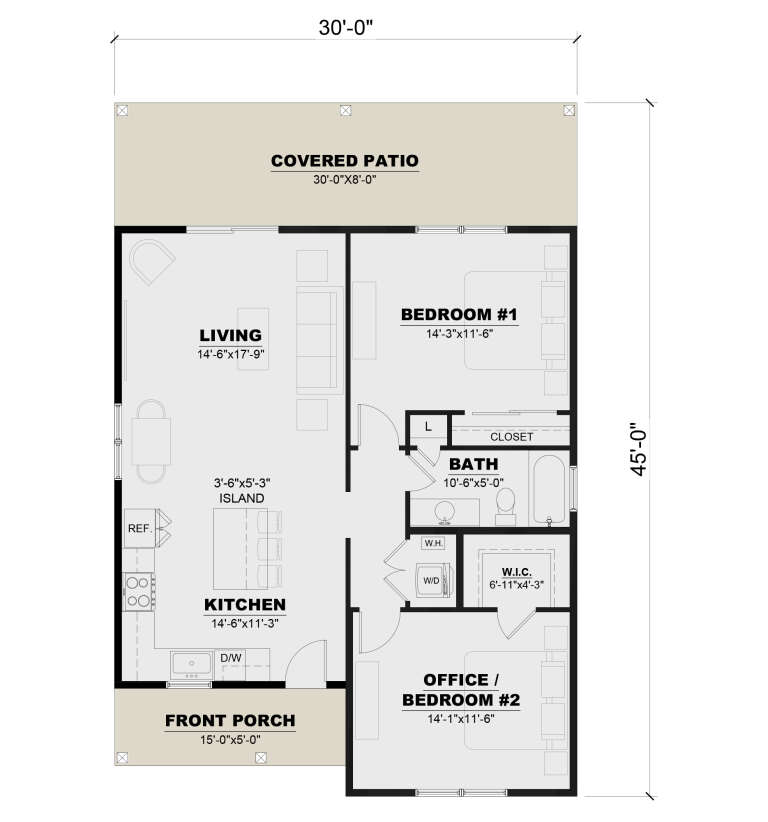House Plan House Plan #34313 Drawing 1