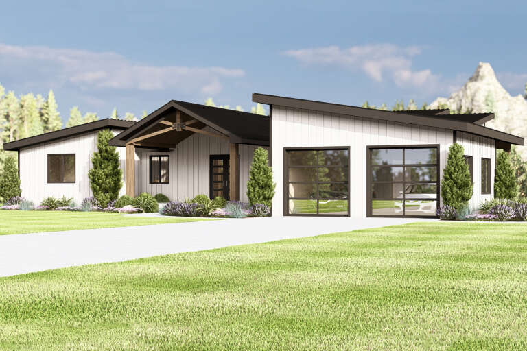 House Plan House Plan #34314 Angled Front Elevation