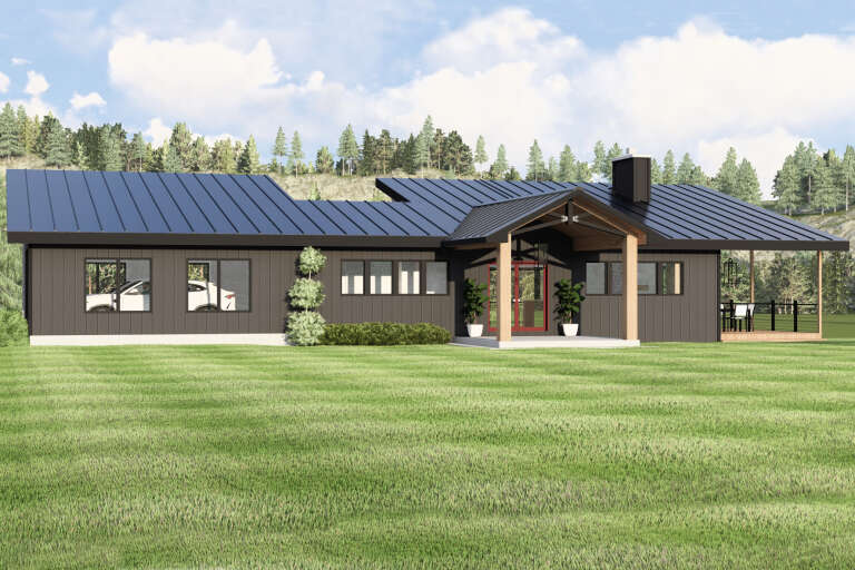 House Plan House Plan #34315 Angled Front Elevation