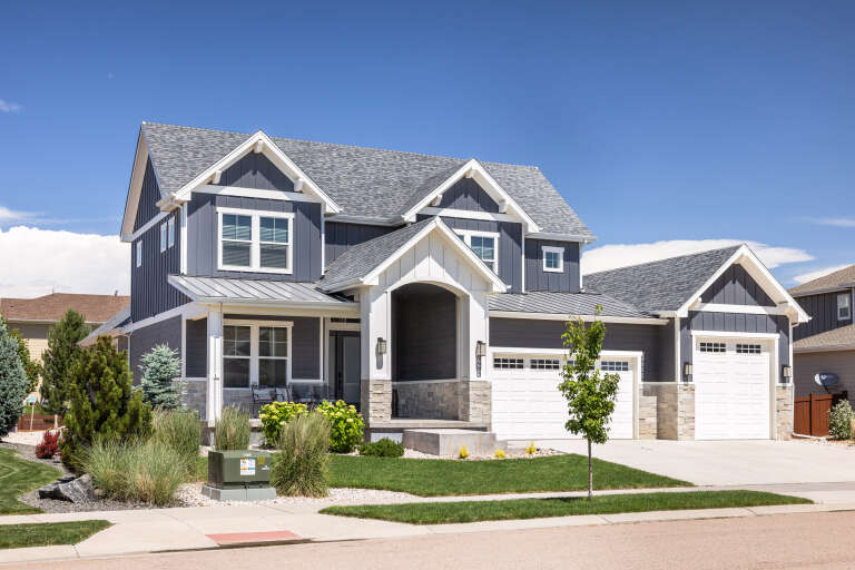 House Plan House Plan #34320 Angled Front Elevation