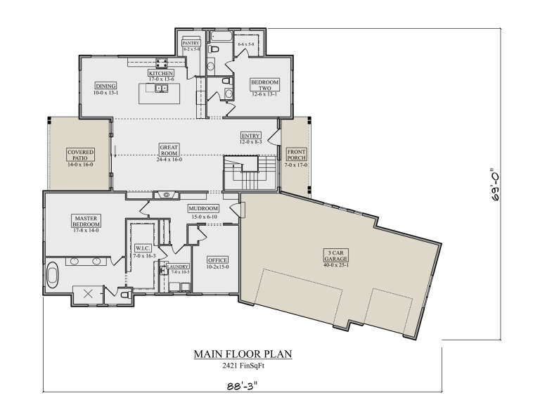 House Plan House Plan #34321 Drawing 1