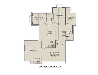 Basement for House Plan #5631-00279