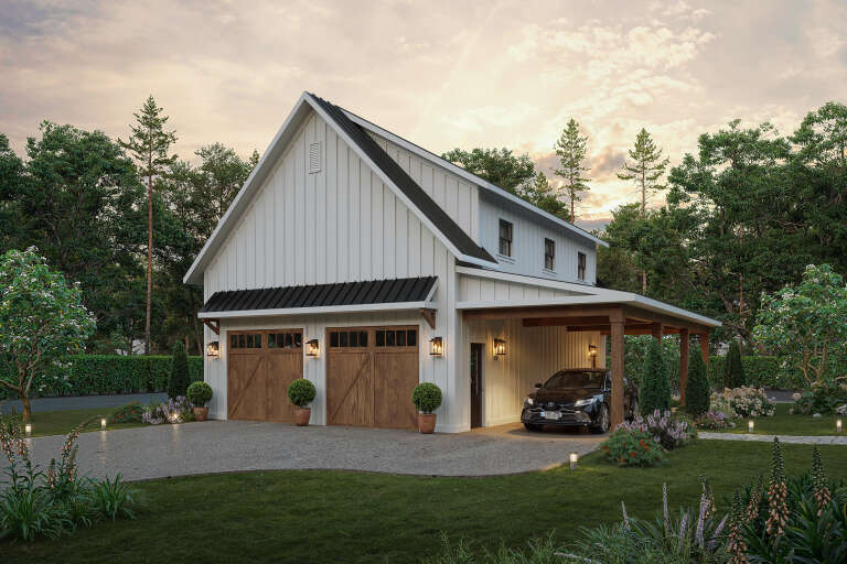 House Plan House Plan #34325 Angled Front Elevation