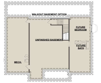 Basement for House Plan #1462-00216