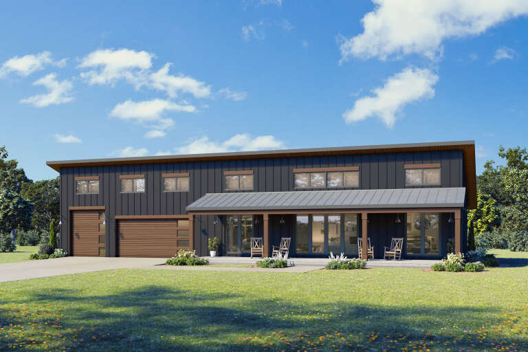 House Plan House Plan #34328 Angled Front Elevation