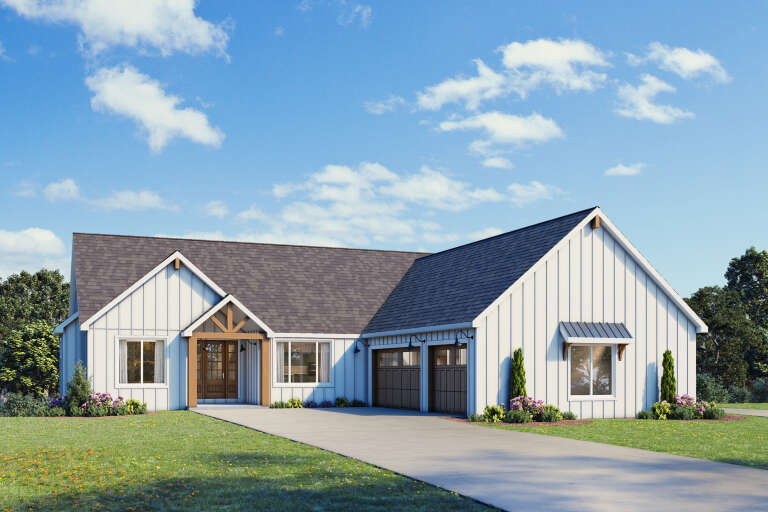 House Plan House Plan #34329 Angled Front Elevation