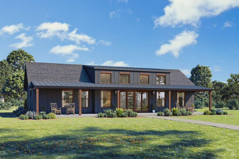 House Plan House Plan #34330 Angled Front Elevation