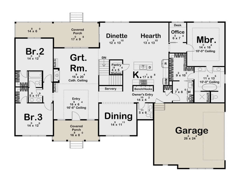 House Plan House Plan #34333 Drawing 1