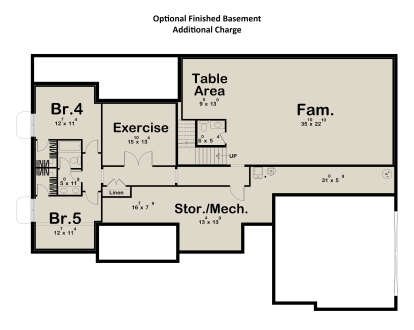 Basement for House Plan #963-01196
