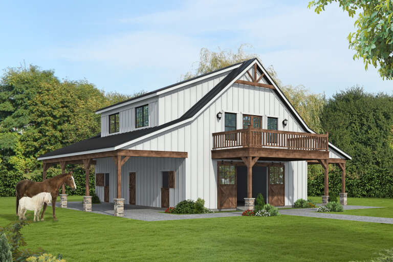 House Plan House Plan #34335 Angled Front Elevation