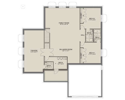 Basement for House Plan #2802-00445