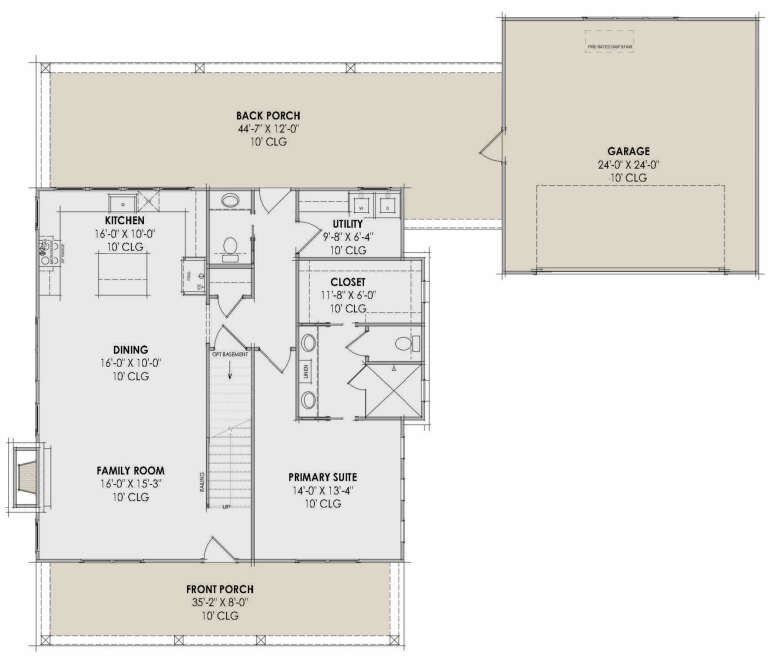 House Plan House Plan #34341 Drawing 1