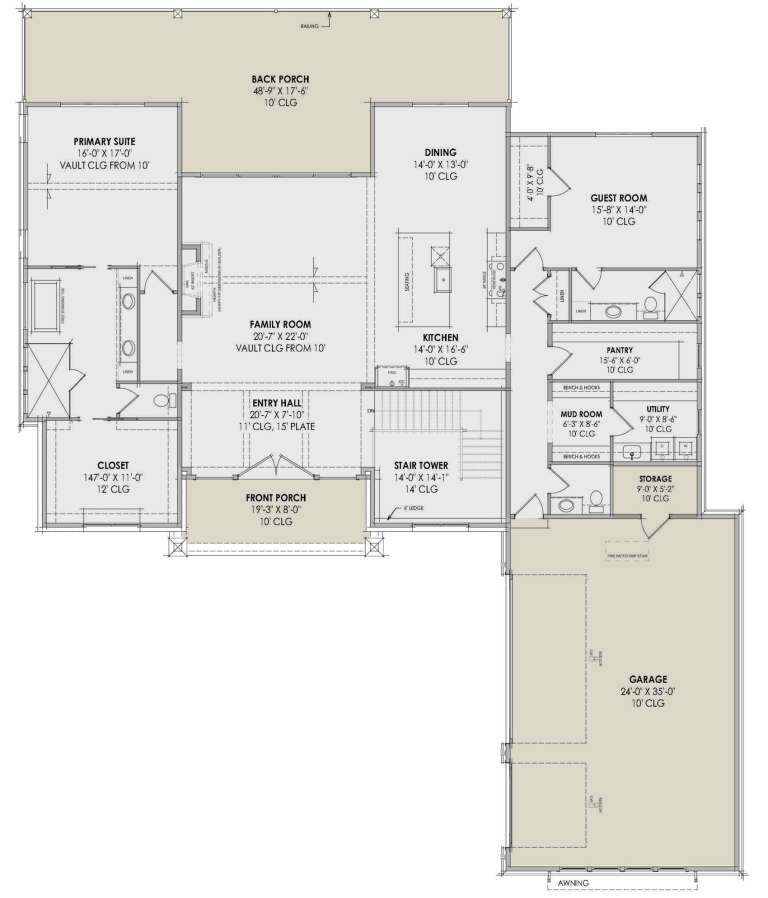 House Plan House Plan #34342 Drawing 1