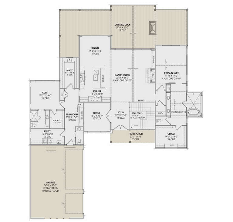 House Plan House Plan #34343 Drawing 1