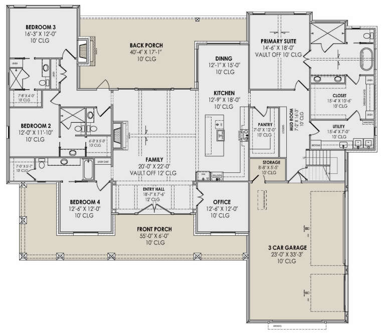 House Plan House Plan #34344 Drawing 1