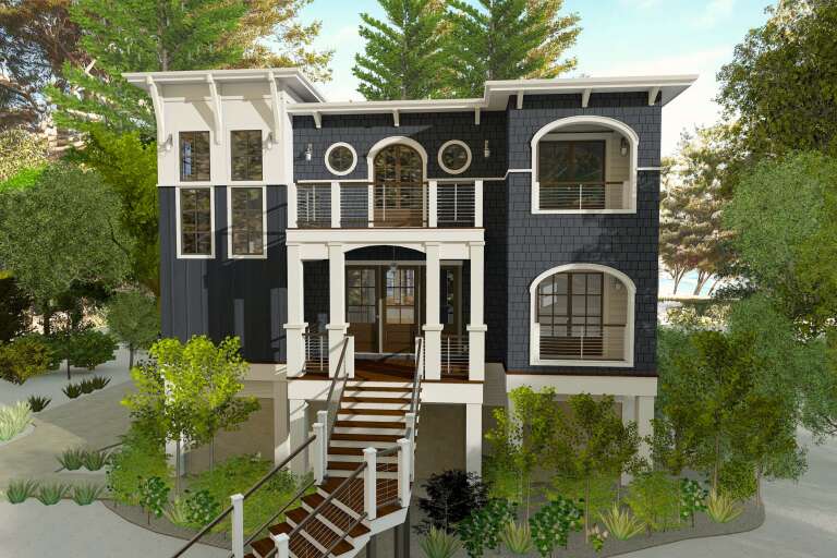 House Plan House Plan #34345 Angled Front Elevation