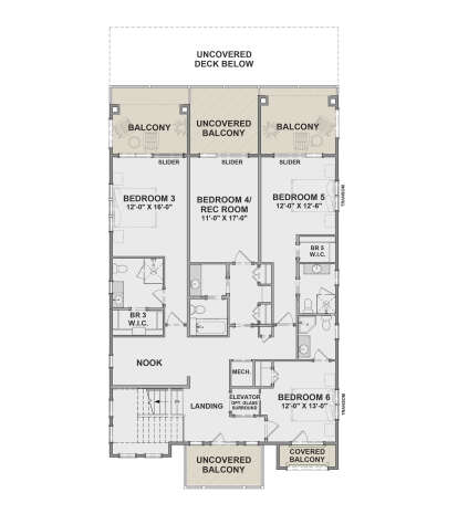 Third Floor for House Plan #6316-00025