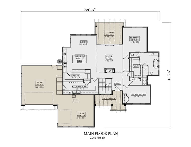 House Plan House Plan #34349 Drawing 1