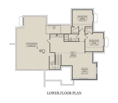 Basement for House Plan #5631-00282