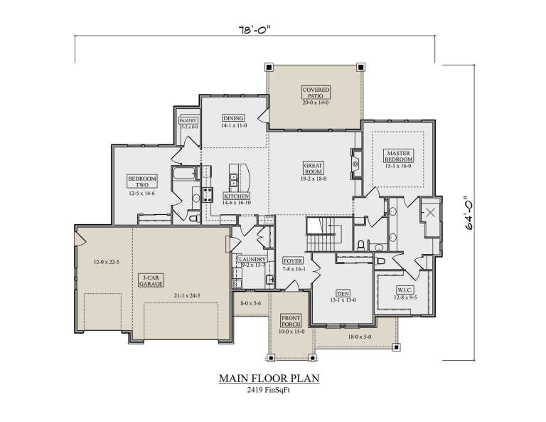 House Plan House Plan #34350 Drawing 1