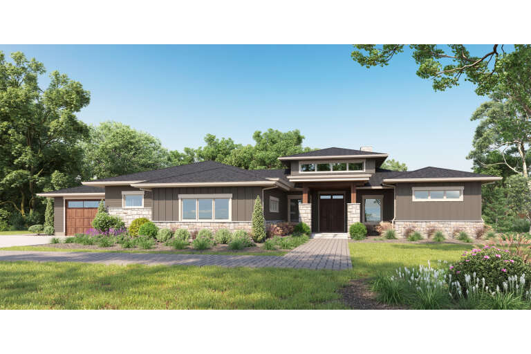 House Plan House Plan #34355 Angled Front Elevation
