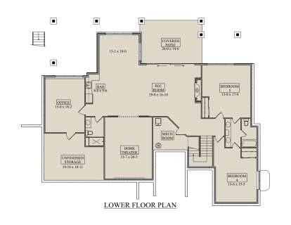Basement for House Plan #5631-00287