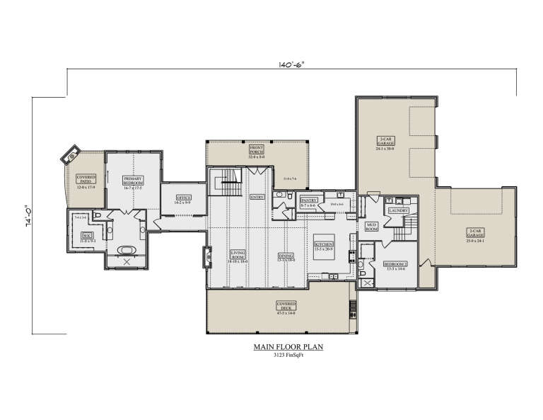 House Plan House Plan #34356 Drawing 1