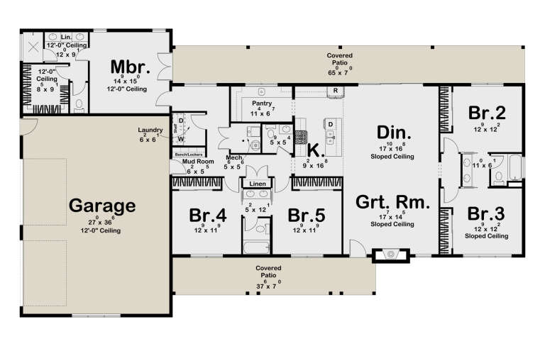House Plan House Plan #34357 Drawing 1