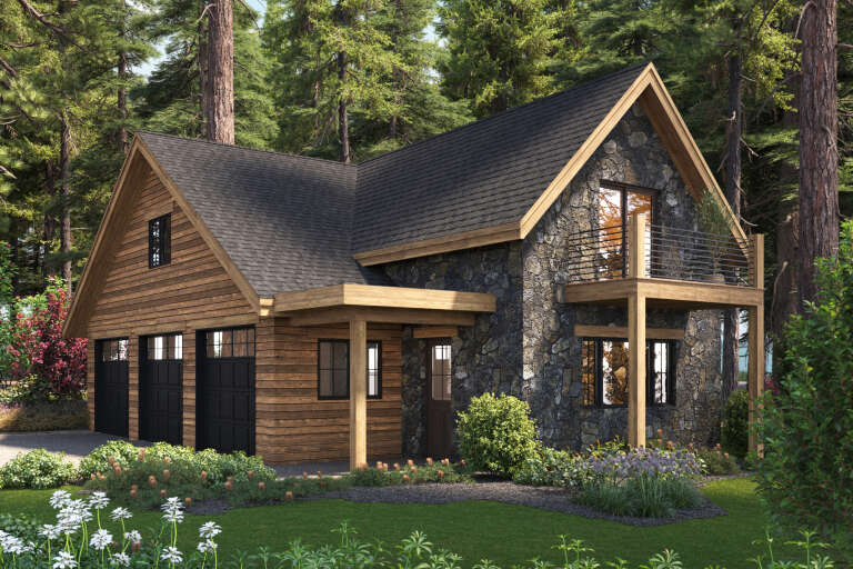 House Plan House Plan #34358 Angled Front Elevation