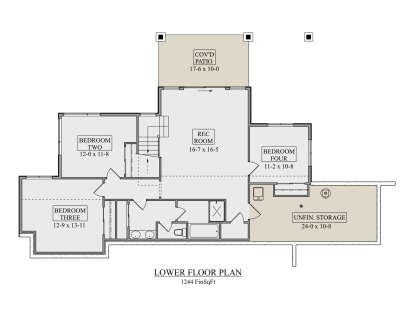 Basement for House Plan #5631-00290