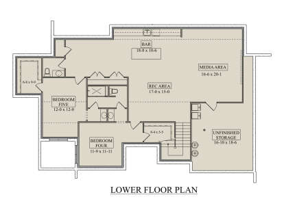 Basement for House Plan #5631-00291