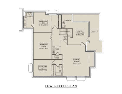 Basement for House Plan #5631-00292