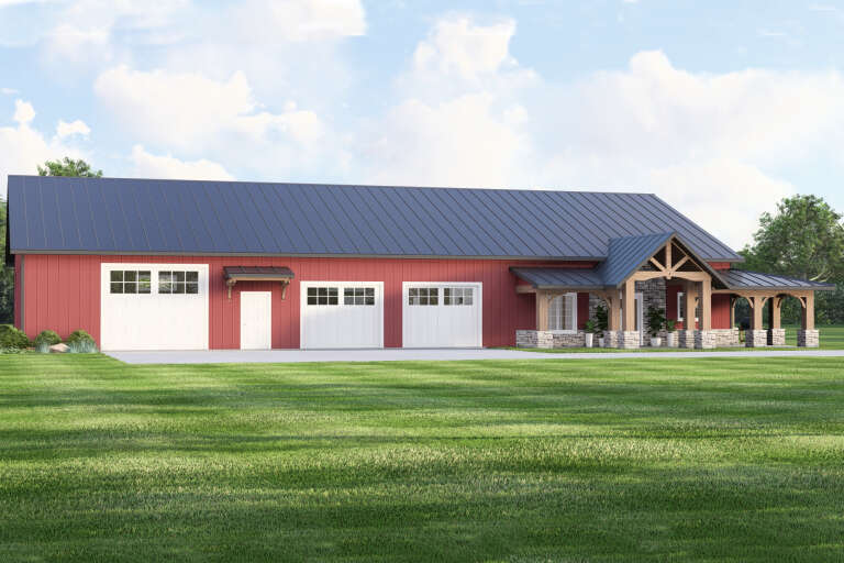 House Plan House Plan #34362 Angled Front Elevation