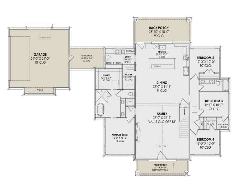 House Plan House Plan #34366 Drawing 1