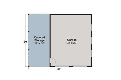 Detached Garage for House Plan #035-01197