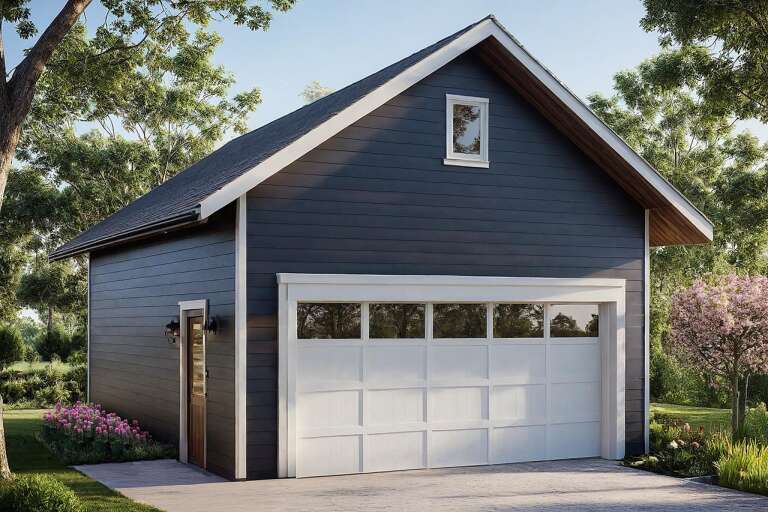 House Plan House Plan #34368 Angled Front Elevation