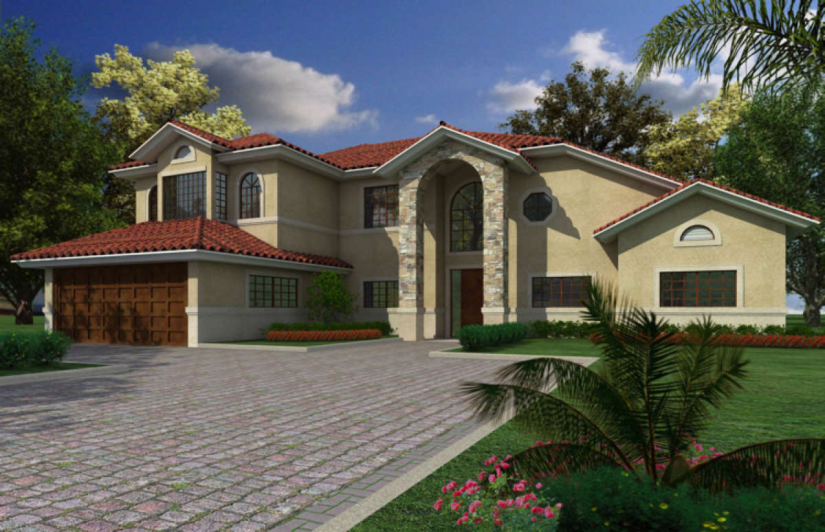 Florida House Plan #168-00035 Elevation Photo