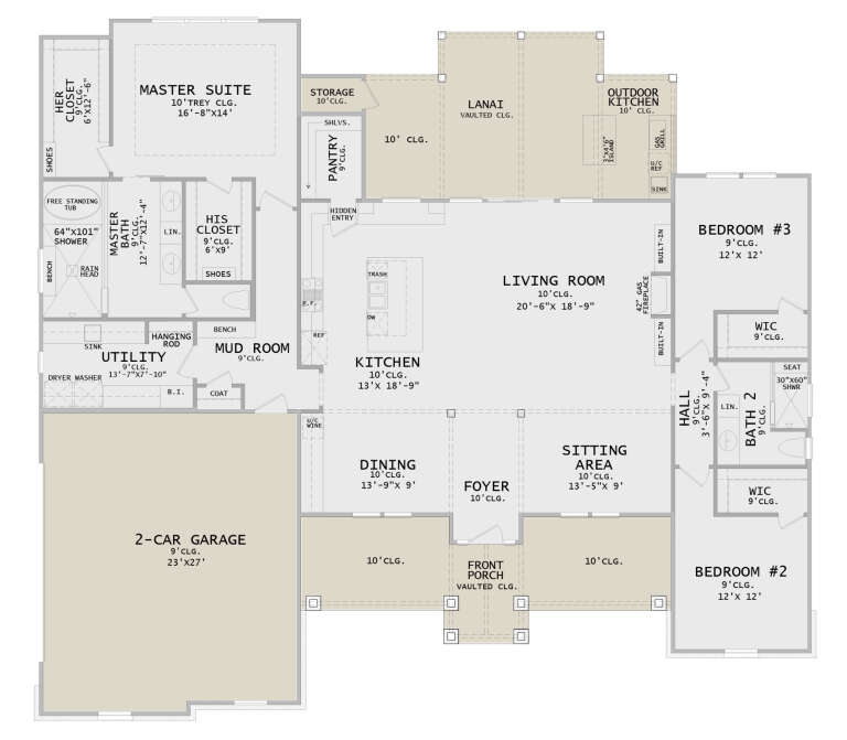 House Plan House Plan #34370 Drawing 1