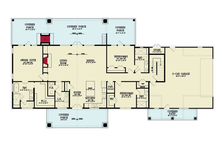 House Plan House Plan #34375 Drawing 1