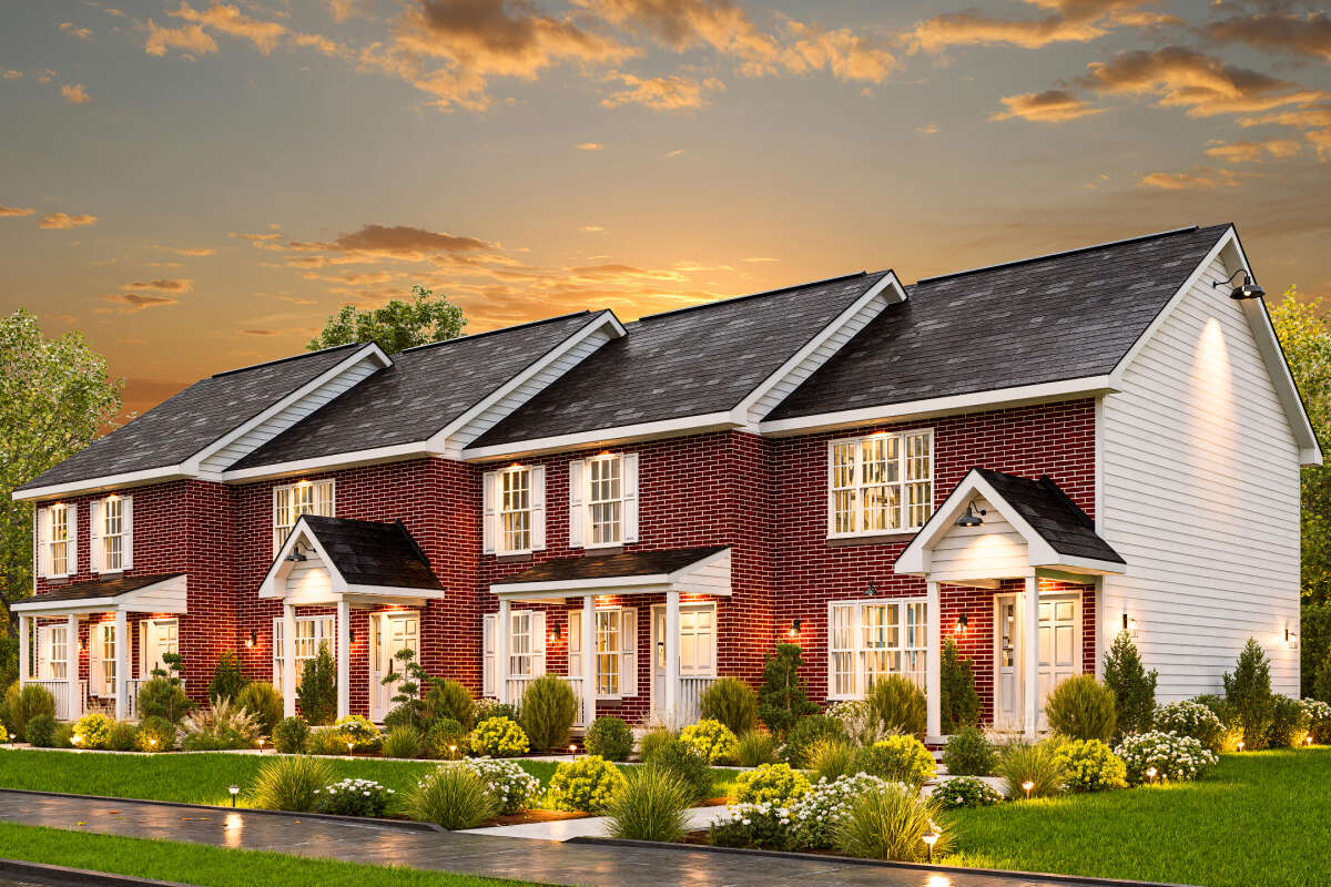 Fourplex Images Traditional Fourplex Plan - 1,191 Square Feet, 2 Bedrooms, 2.5 ...