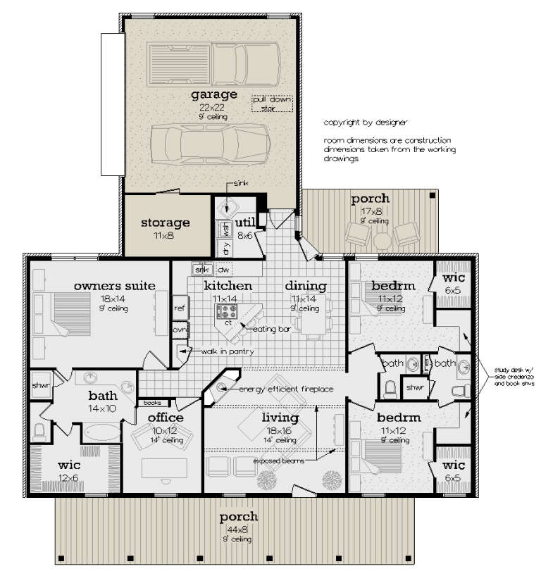 House Plan House Plan #34378 Drawing 1