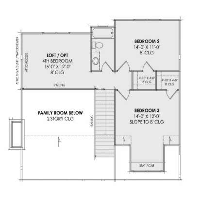 Second Floor for House Plan #7983-00163