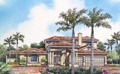 Mediterranean House Plan #168-00036 Elevation Photo