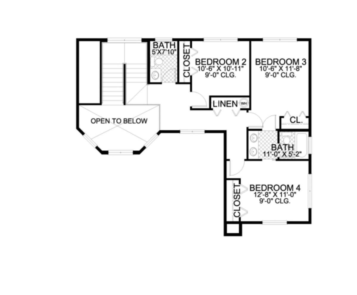 Floorplan 2 for House Plan #168-00036