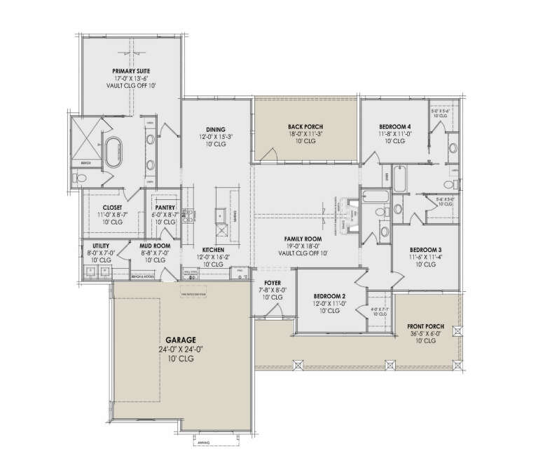 House Plan House Plan #34380 Drawing 1