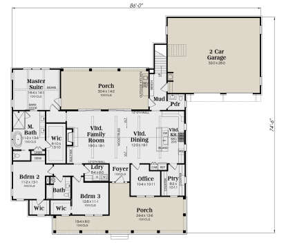 Main Floor  for House Plan #009-00471