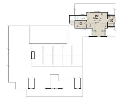 Optional Second Floor for House Plan #009-00471