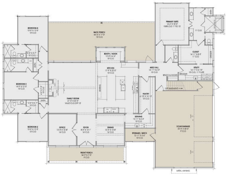 House Plan House Plan #34384 Drawing 1