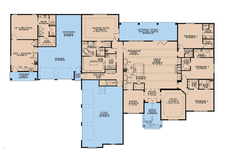 House Plan House Plan #34388 Drawing 1